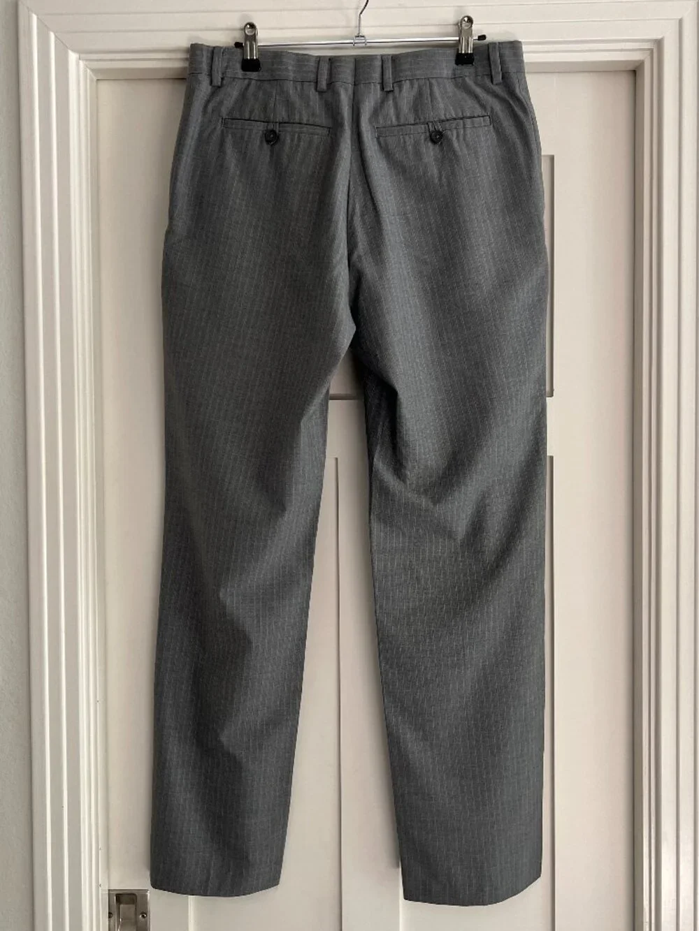 Banana Republic Mens Grey Pin striped Tailored Trousers 32/32